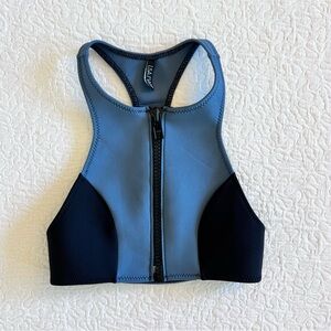 Lisa Marie Bikini top Black & Navy Neoprene